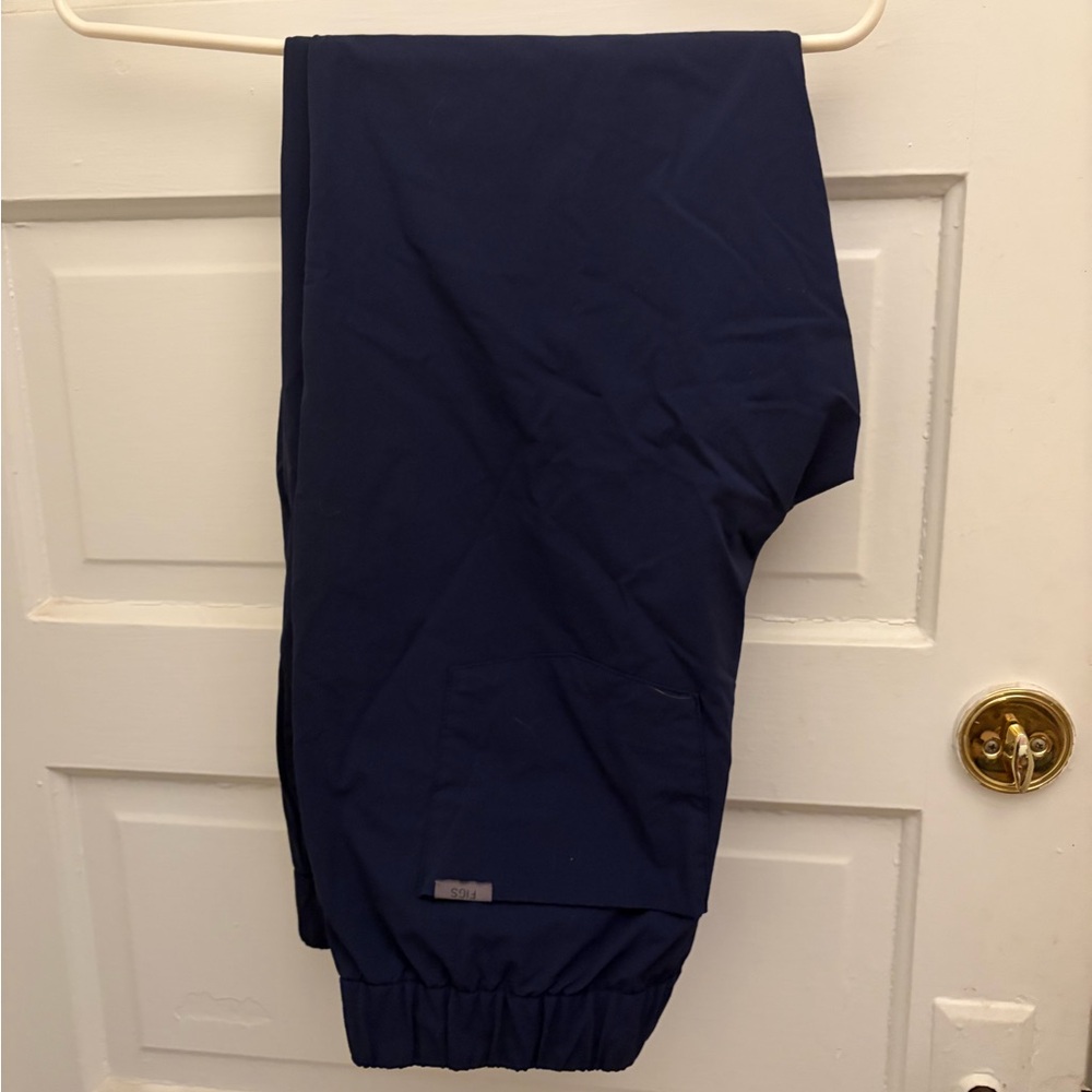Figs Navy Blue Scrub Pants Technical Comfort L Large